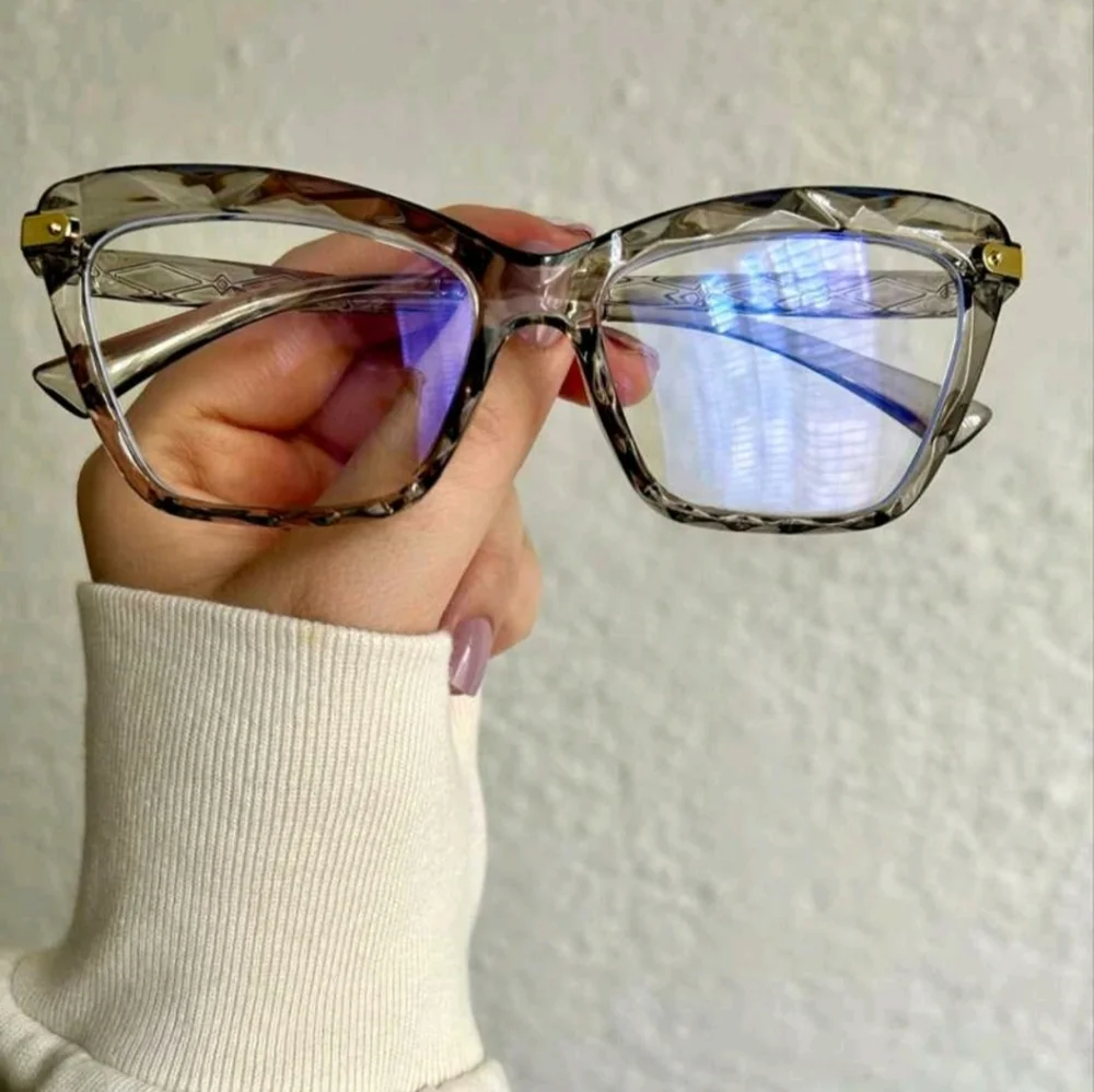 NEW Grey Crystal Fashion Glasses